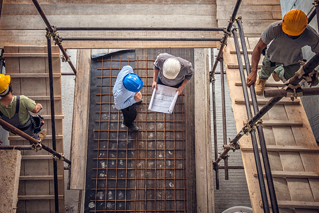 Two construction workers